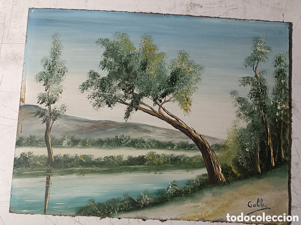 Arte: Paisaje. &Oacute;leo sobre tablero