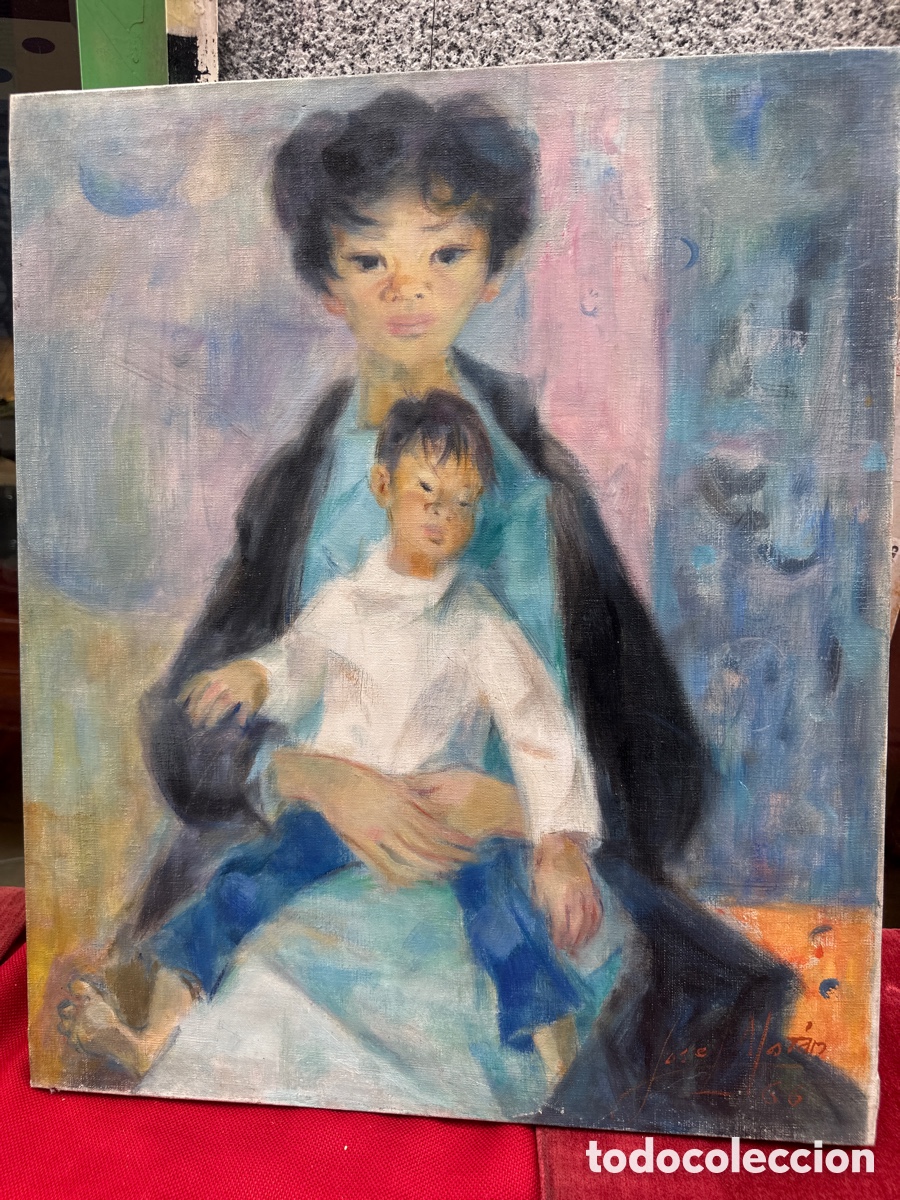 Arte: maternidad, 1966 cuadro de Jos&eacute; Mor&aacute;n