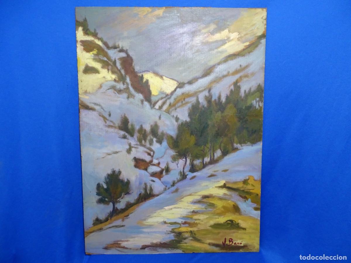 Art: &Oacute;LEO SOBRE TABLEX DEL PINTOR EGARENSE JOAN BARO I MAGRI&Ntilde;A. PAISAJE DE ALTA MONTA&Ntilde;A.