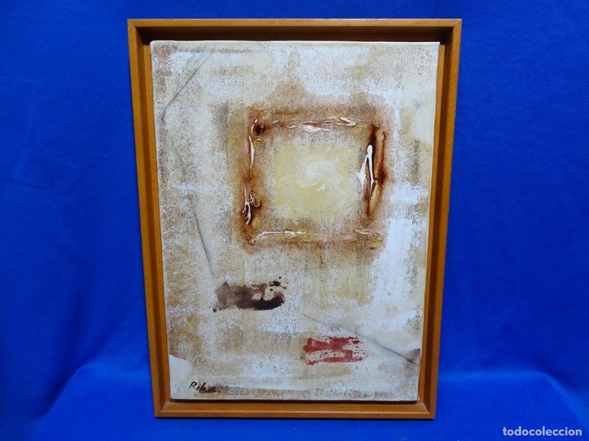 Arte: &Oacute;LEO ABSTRACTO SOBRE TELA FIRMADO RIBAS.