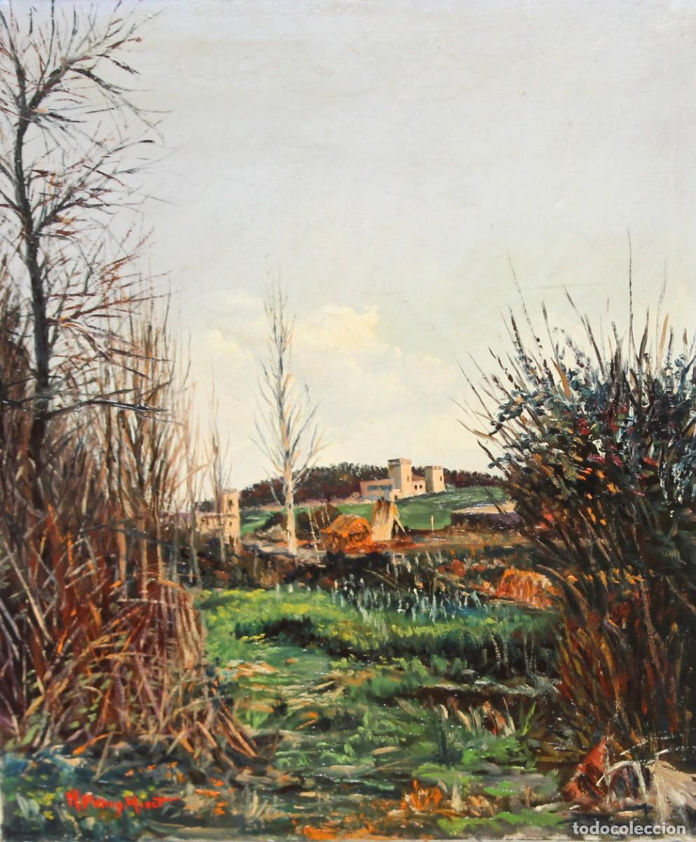 Arte: RAMON PELLICER MIRET (1928 - 2014) PAISAJE DE PARETS DEL VALL&Egrave;S. A&Ntilde;O 1976