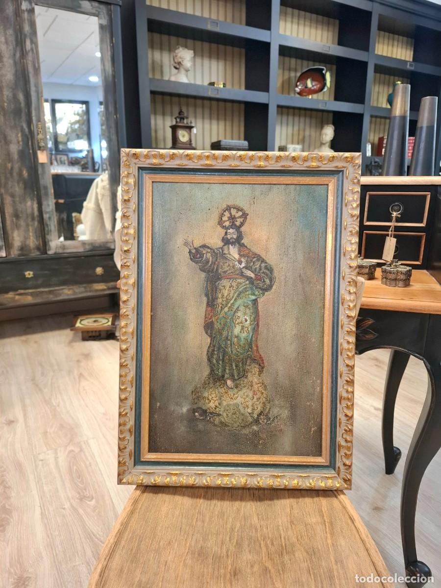 Arte: Pintura al &oacute;leo Sagrado Coraz&oacute;n de Jes&uacute;s