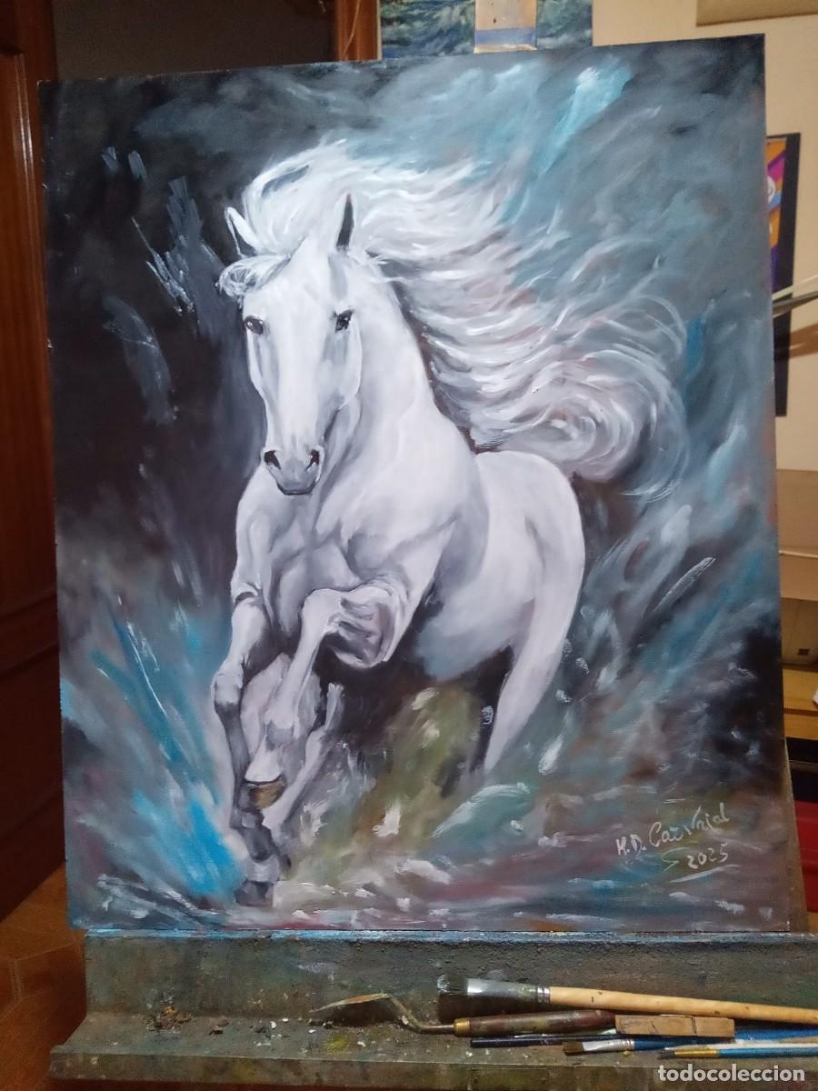 Arte: oleo tabla 70*50 cm caballo - Foto 3