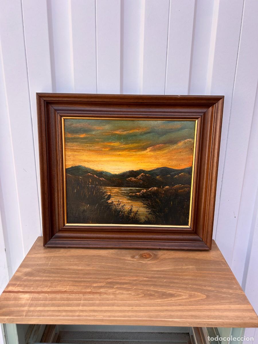 Arte: &Oacute;leo sobre tabla Atardecer