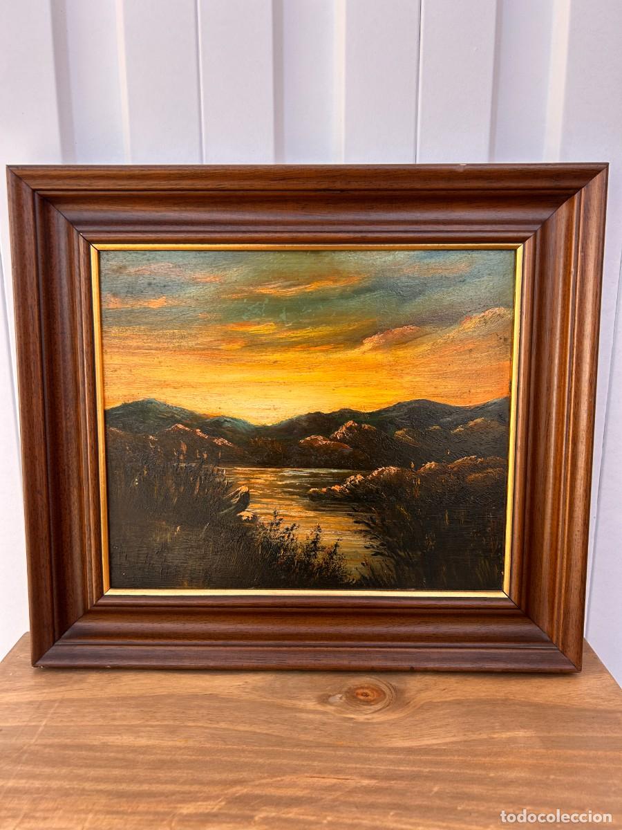 Arte: &Oacute;leo sobre tabla Atardecer - Foto 2