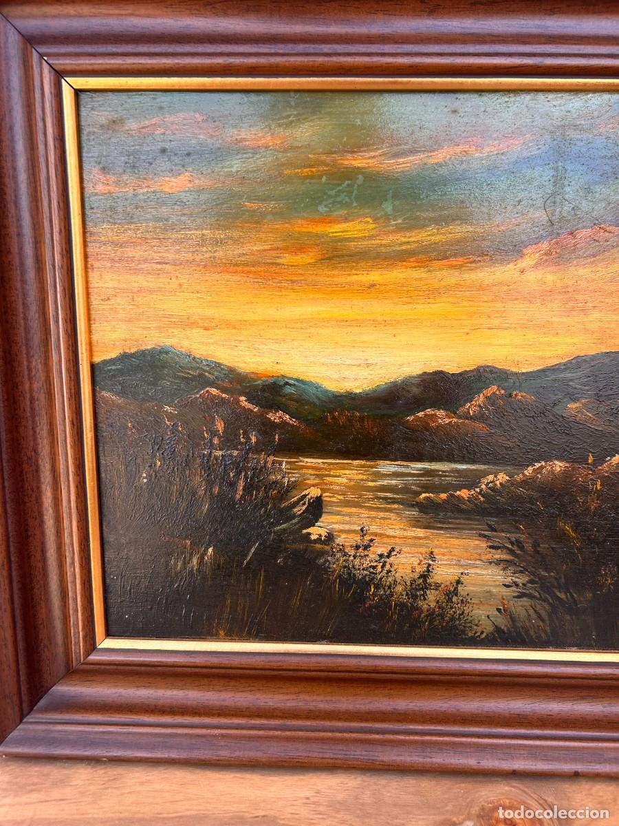Arte: &Oacute;leo sobre tabla Atardecer - Foto 3