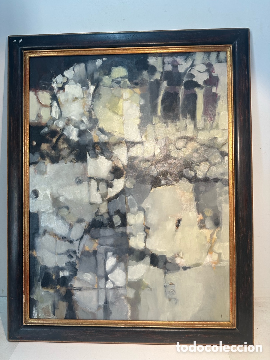 Art: OLEO DEL PINTOR ARGENTINO ALFREDO CEVERINO. TITULADO &rdquo;LA LOCA DE LA PLAZA DE MAYO&rdquo; 87.
