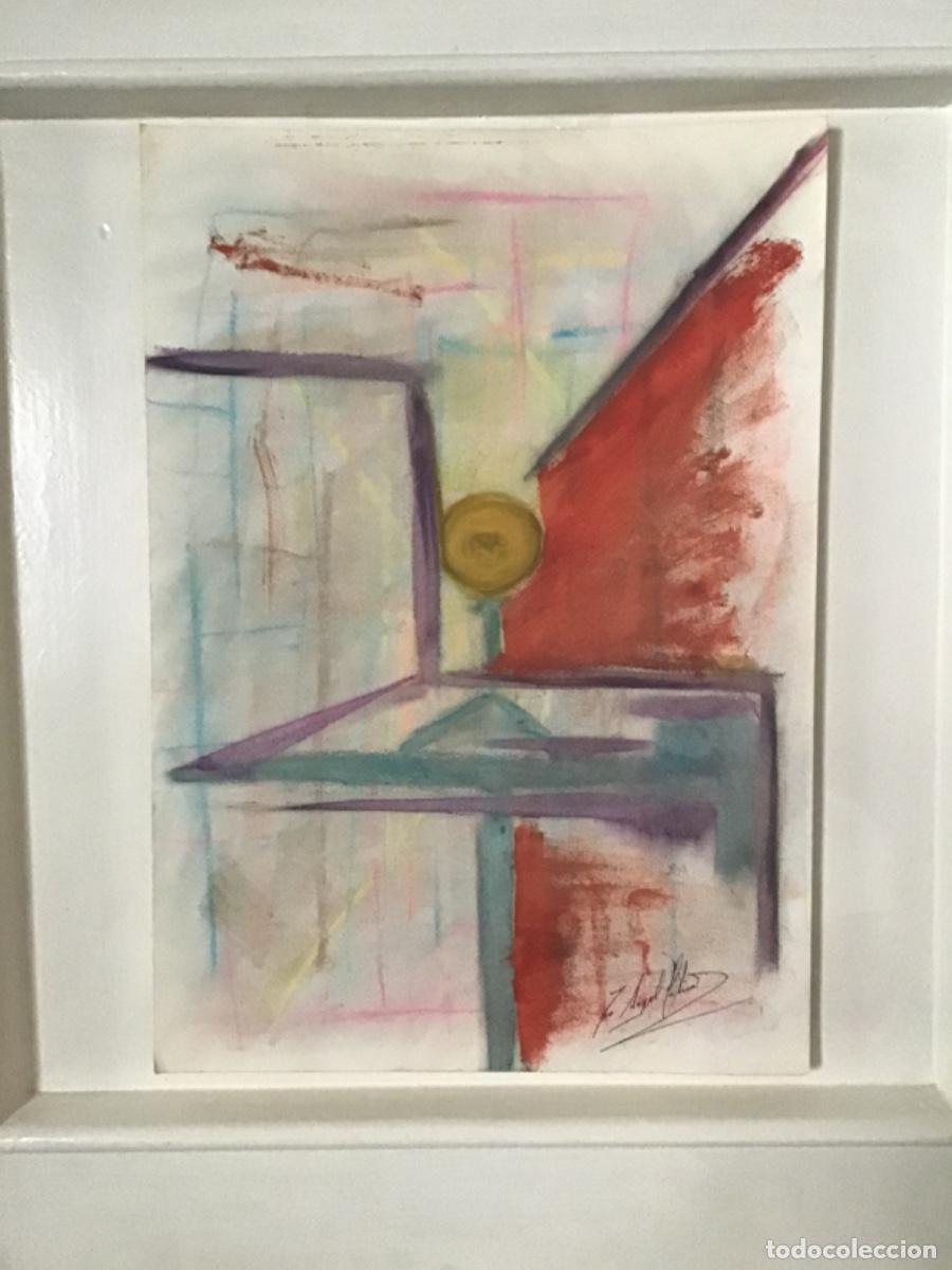 Arte: Jos&eacute; &Aacute;ngel Salinas &Aacute;lvarez.(Tudela 1958).*Amanecer en la ciudad* TM/ cartulina. 46x32 cm.