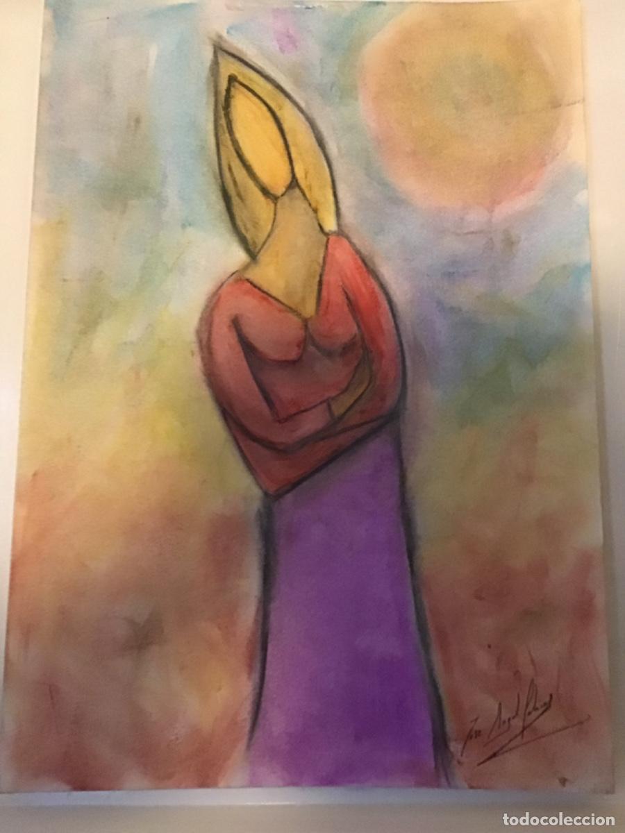 Arte: Jos&eacute; &Aacute;ngel Salinas &Aacute;lvarez.(Tudela 1958).* La invisibilidad de una mujer* TM/ cartulina. 46x32'5 cm.