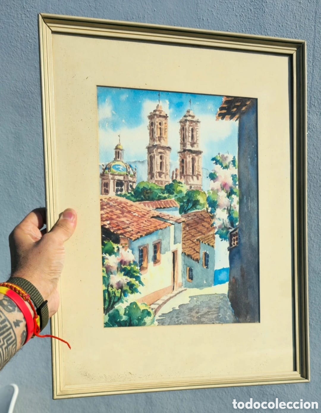 Arte: Acuarela Santa Prisca.Taxco.Mexico