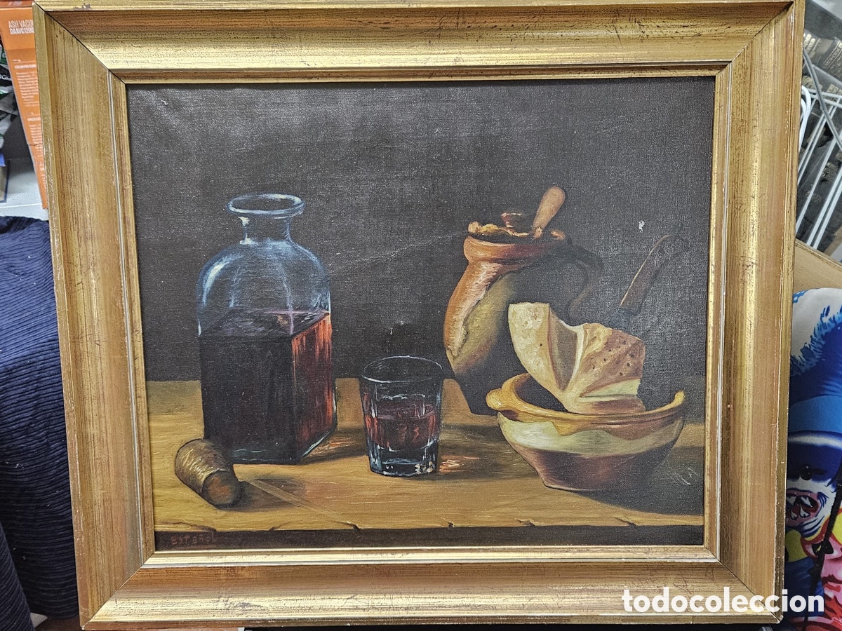 Arte: Obra cuadro Bodeg&oacute;n vino