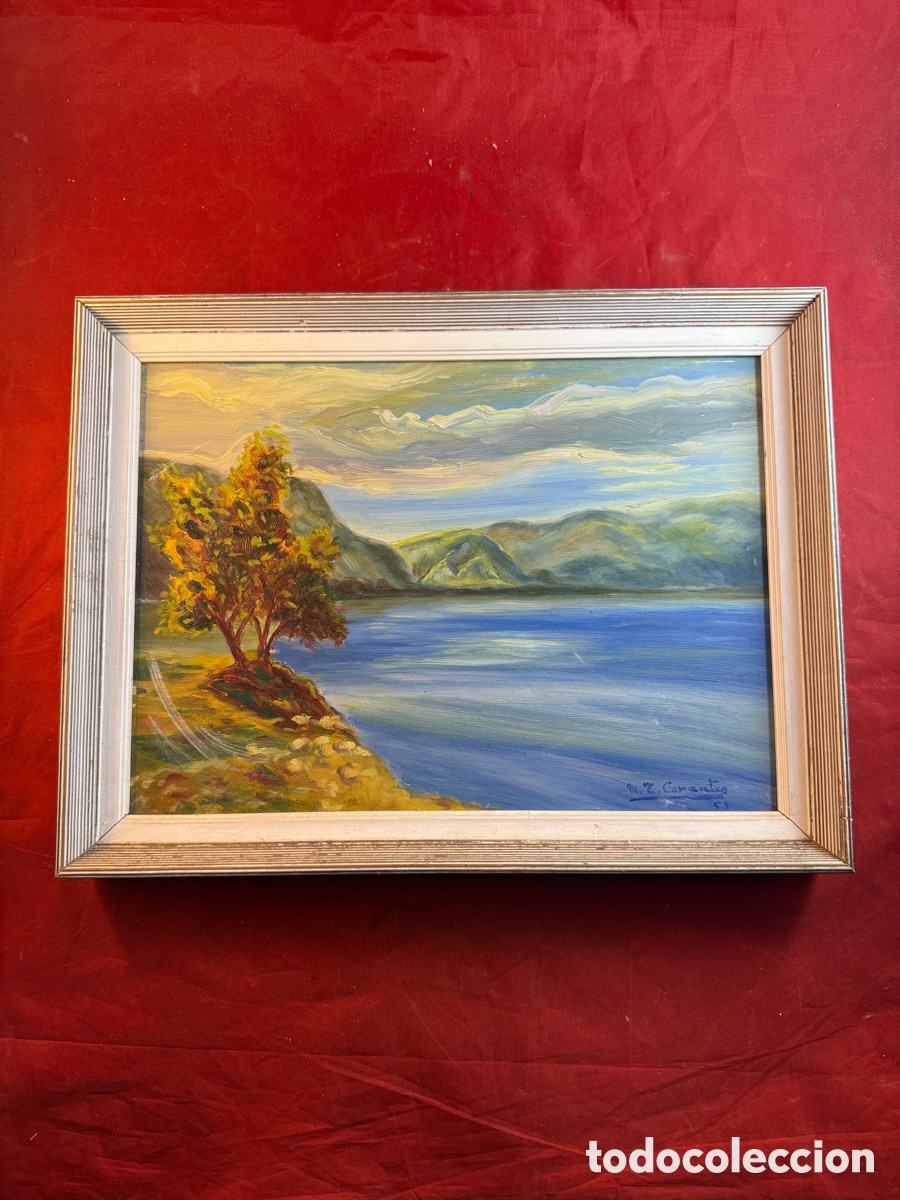 Arte: Paisaje impresionista &oacute;leo sobre Tablex