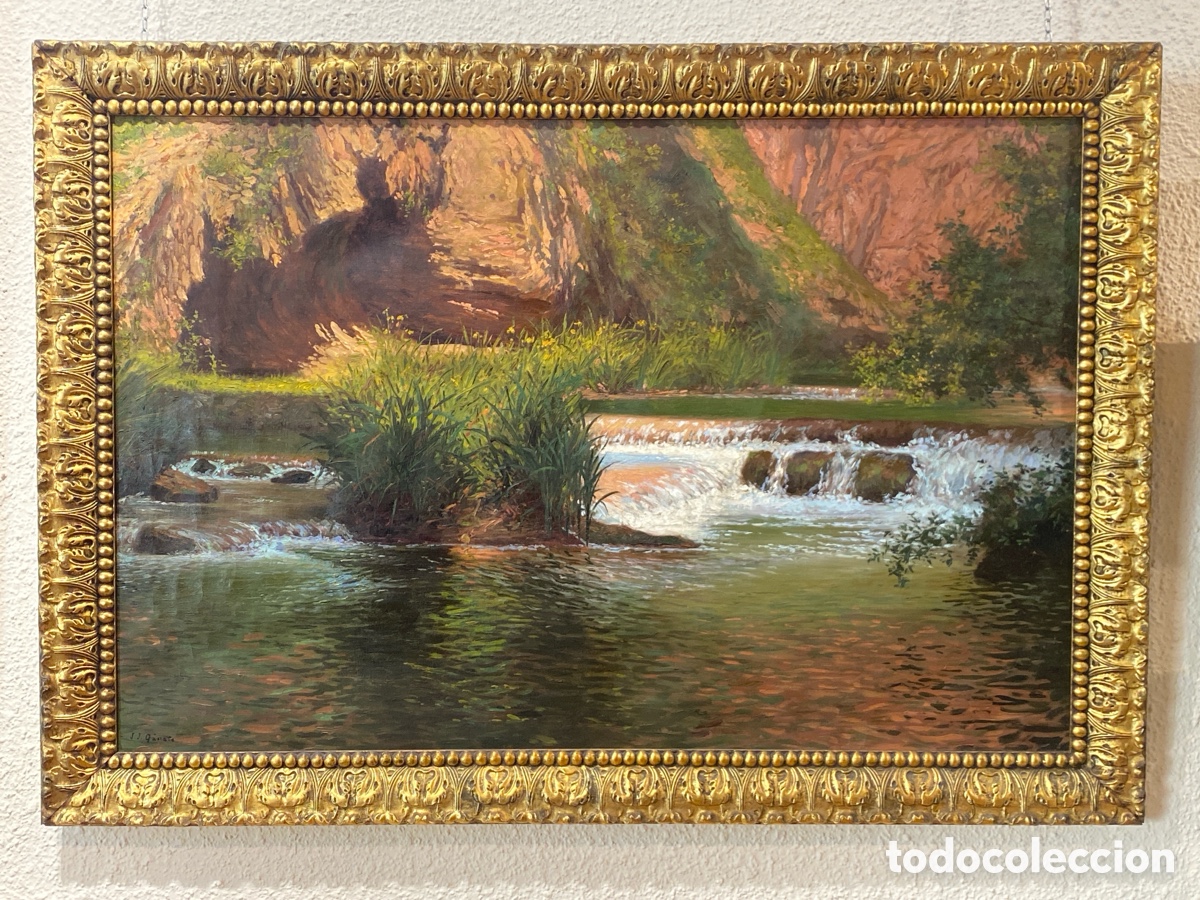 Arte: Juan Jos&eacute; Garate (1869-1939) Oleo sobre lienzo Monasterio de Piedra ( Zaragoza)