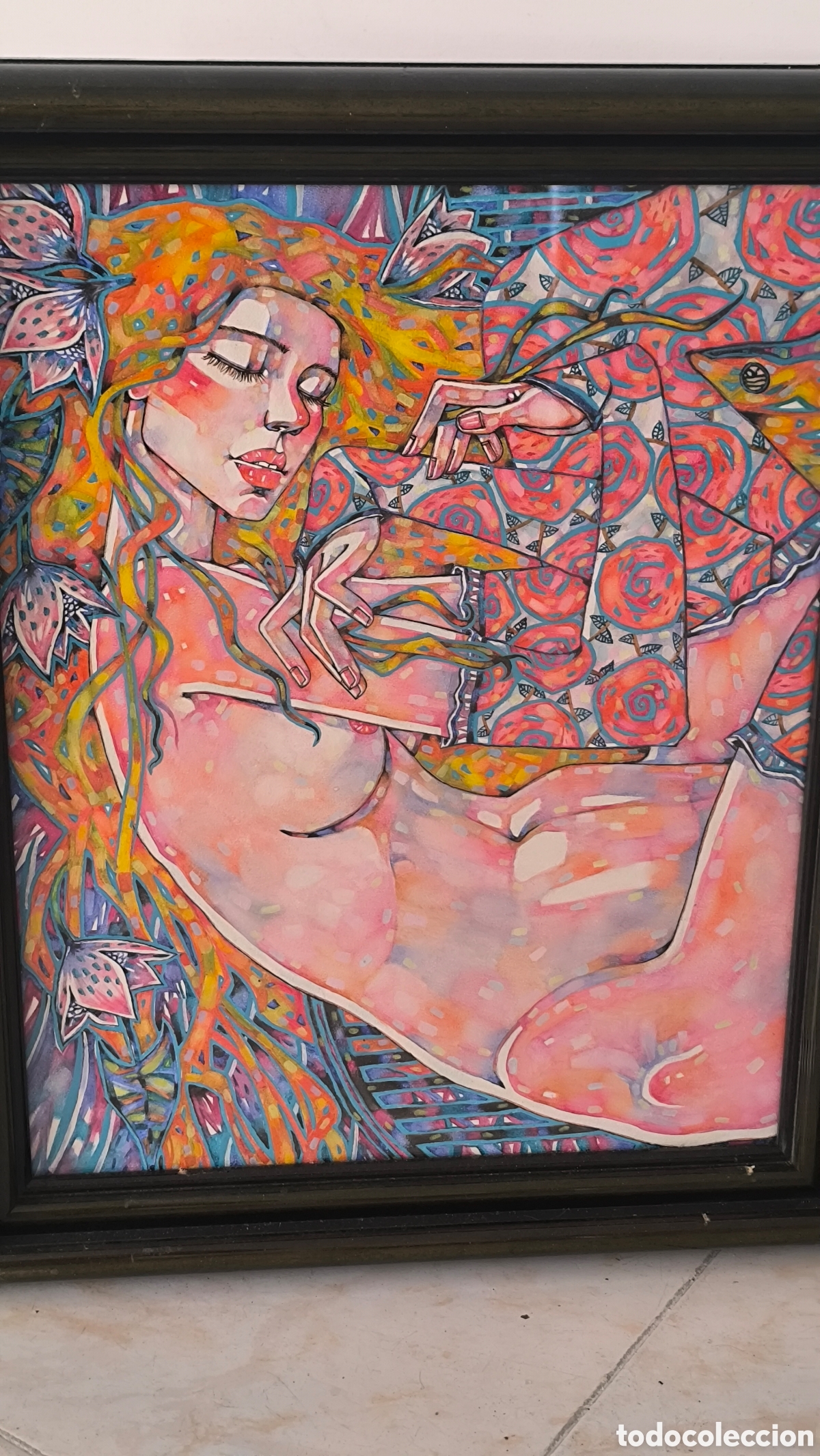 Arte: Redhead&rdquo; &ndash; Marusya Dram | desnudo femenino cromatico con aire a Klimt