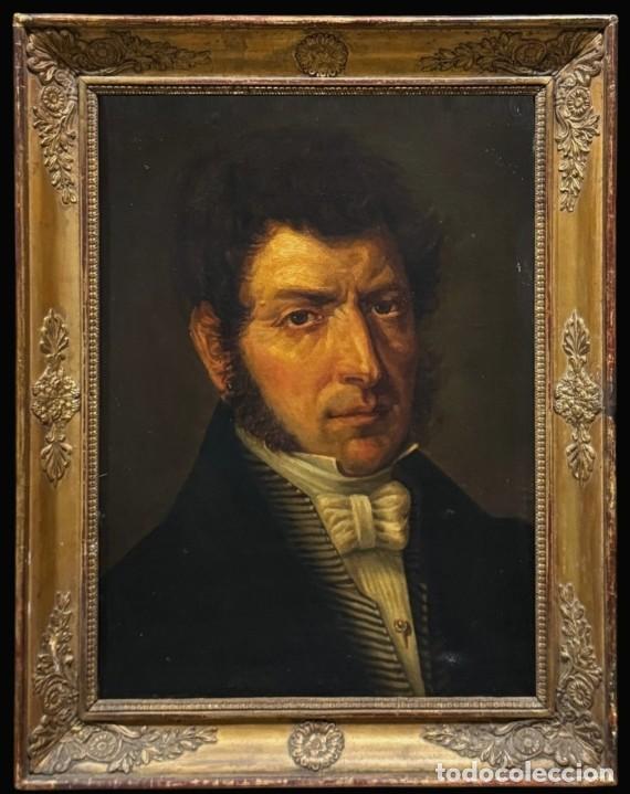 Arte: EXCELENTE RETRATO DE CABALLERO - ESCUELA ROM&Aacute;NTICA (C. 1830)