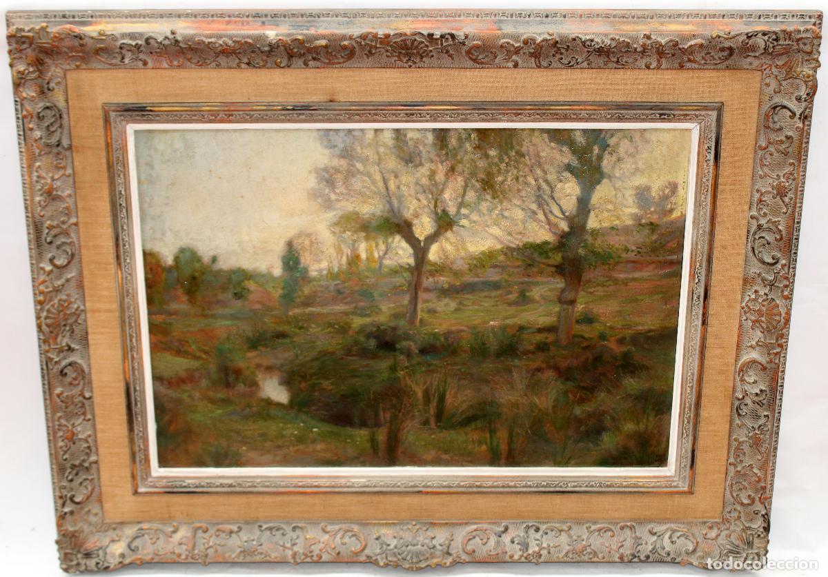 Arte: MIQUEL SOLDEVILA VALLS (San Andr&eacute;s de Palomar, 1886 - Barcelona, 1956) OLEO CARTON DEL A&Ntilde;O 1912