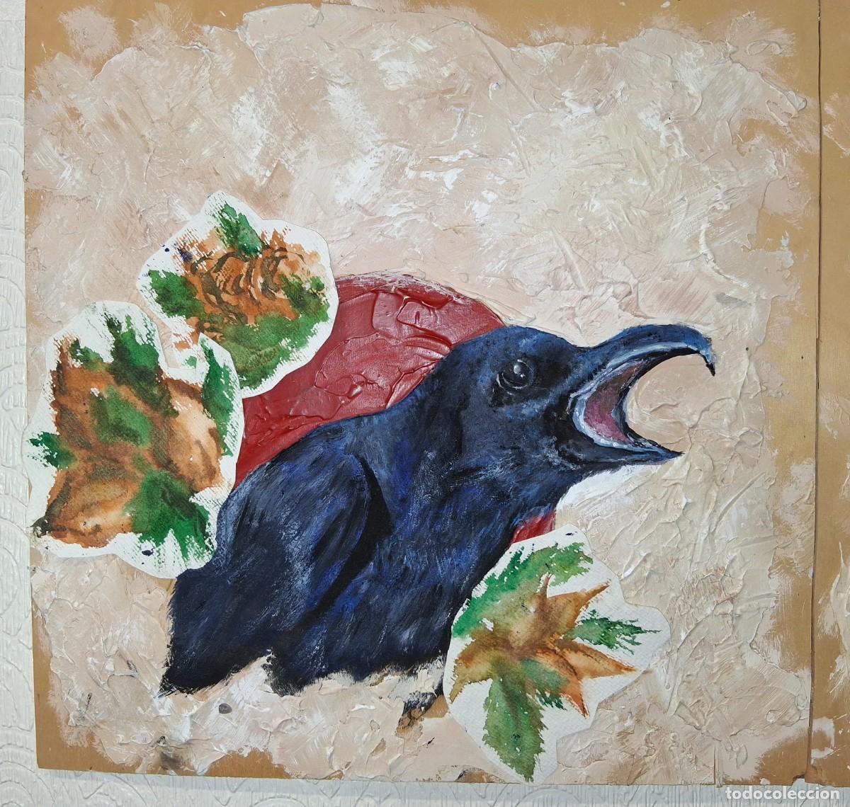 Arte: ACR&Iacute;LICO Y COLLAGE SOBRE TABLA. - Foto 2