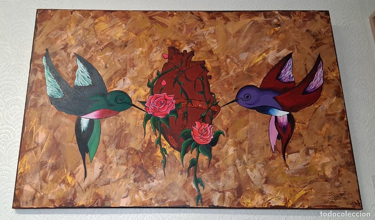 Arte: PRECIOSO ACR&Iacute;LICO SOBRE LIENZO. TAMA&Ntilde;O 60 X 90.
