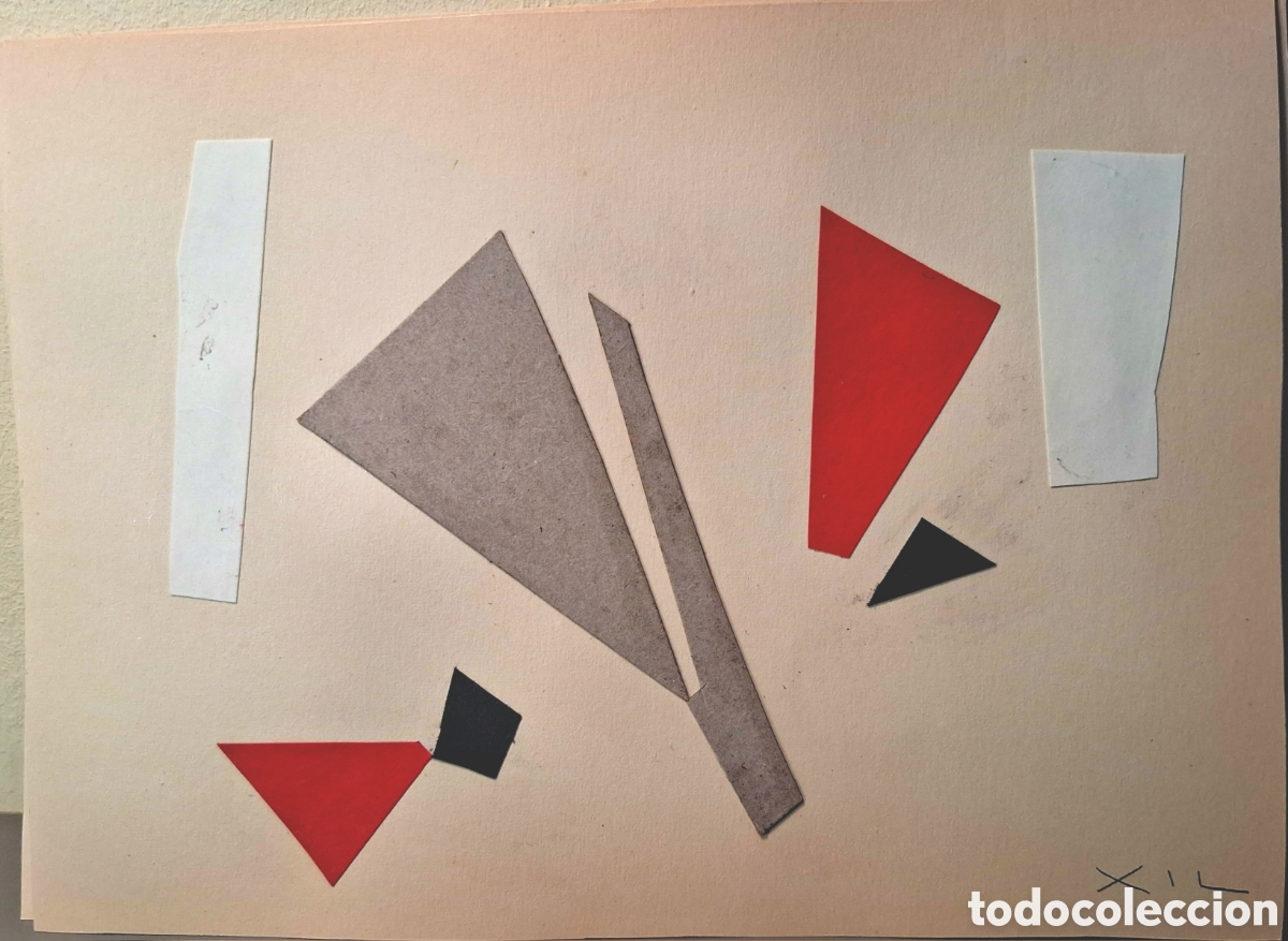 Arte: Manuel Gil P&eacute;rez (Valencia,1925-1957) &rdquo;Sin titulo&rdquo;/ Oteiza collage (15 x 21)1956-57
