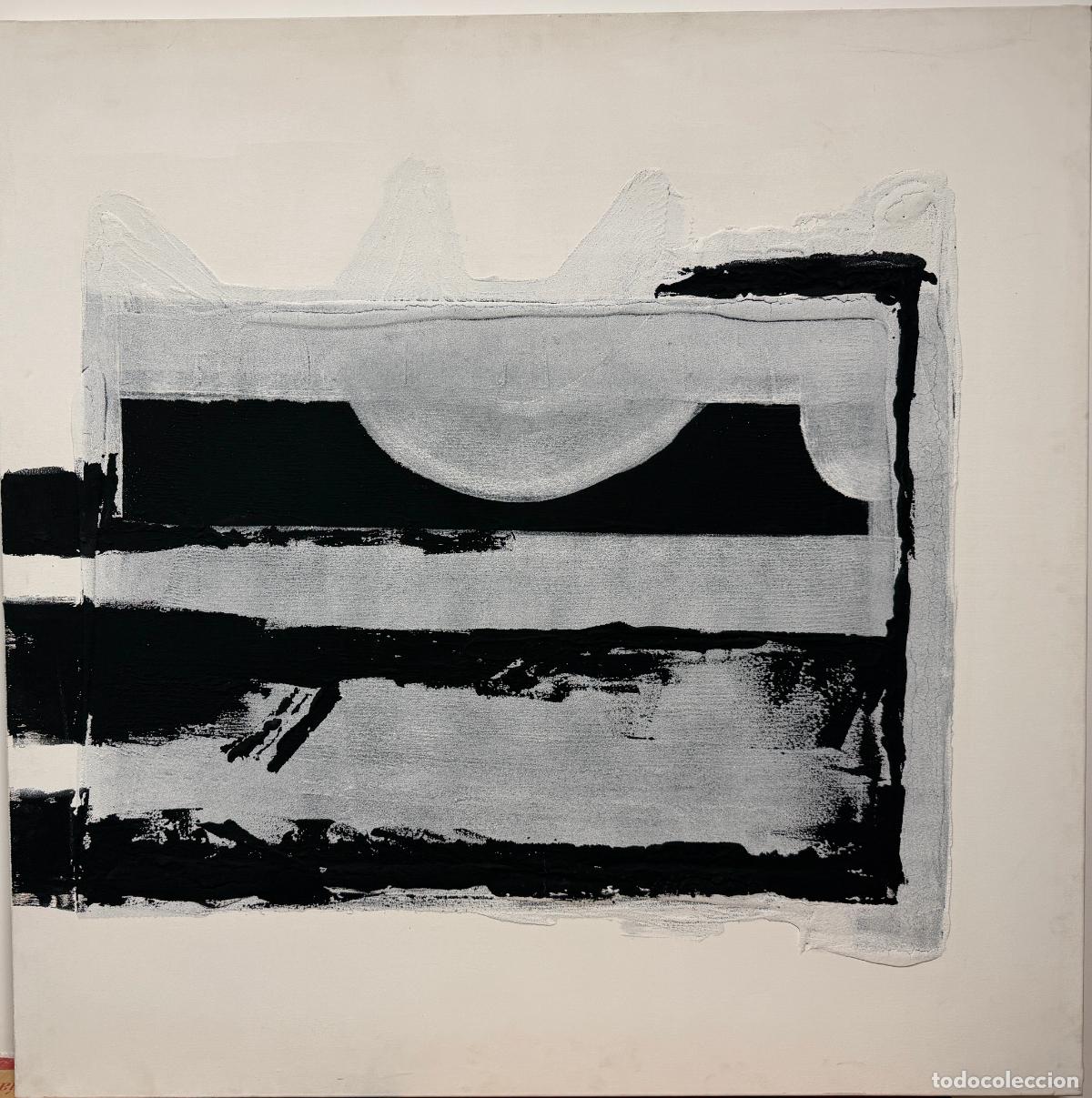 Arte: &Oacute;leo lienzo , firmado al reverso y con etiqueta , medidas 120x120 cm.