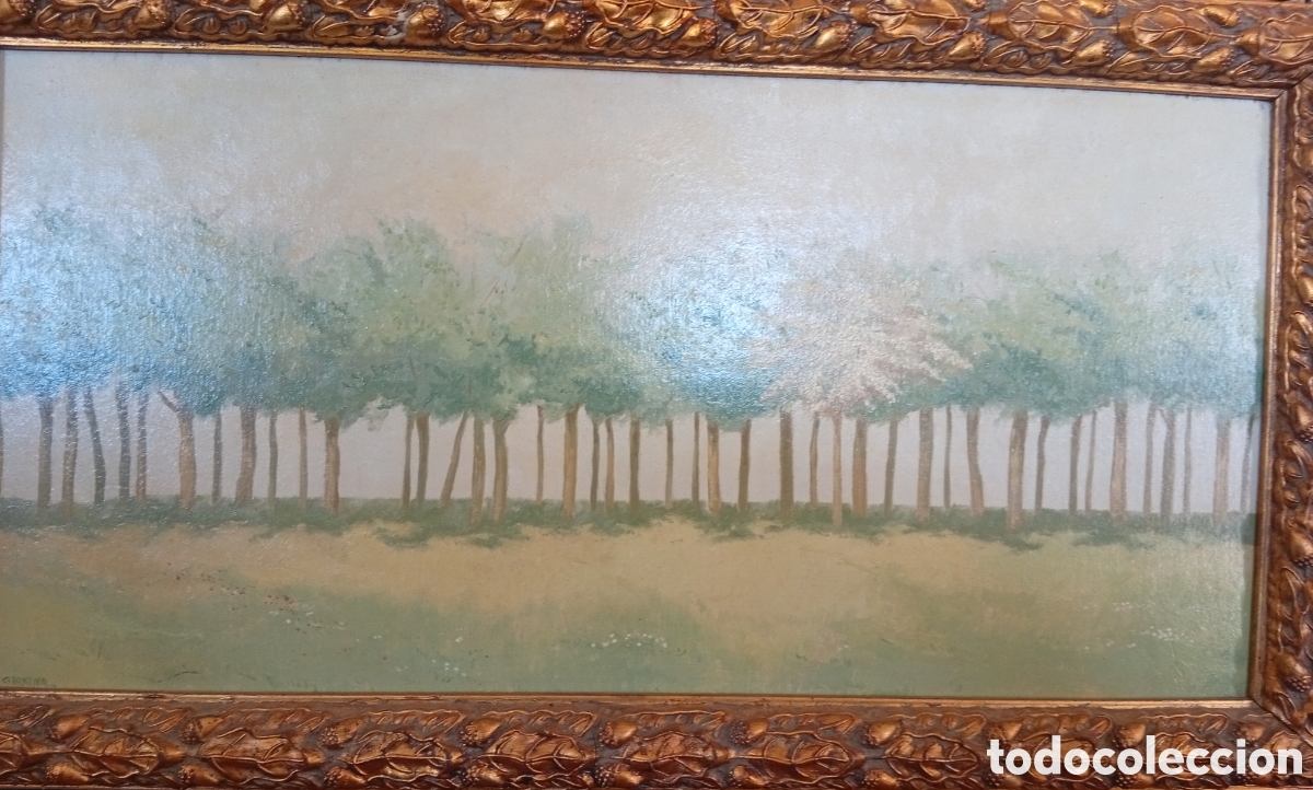 Arte: Pintura gallega oleo tabla del gran pintor Javier Garaizabal Fontenla (La Coru&ntilde;a 1944)