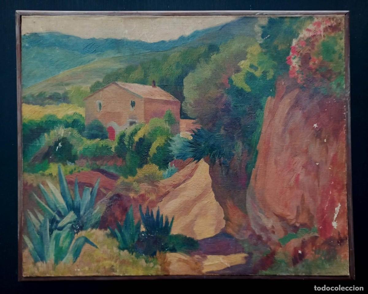 Arte: JOSEP RIBOT I CALPE (1888-1974). Paisaje (alrededores d'Horta). &Oacute;leo sobre tela