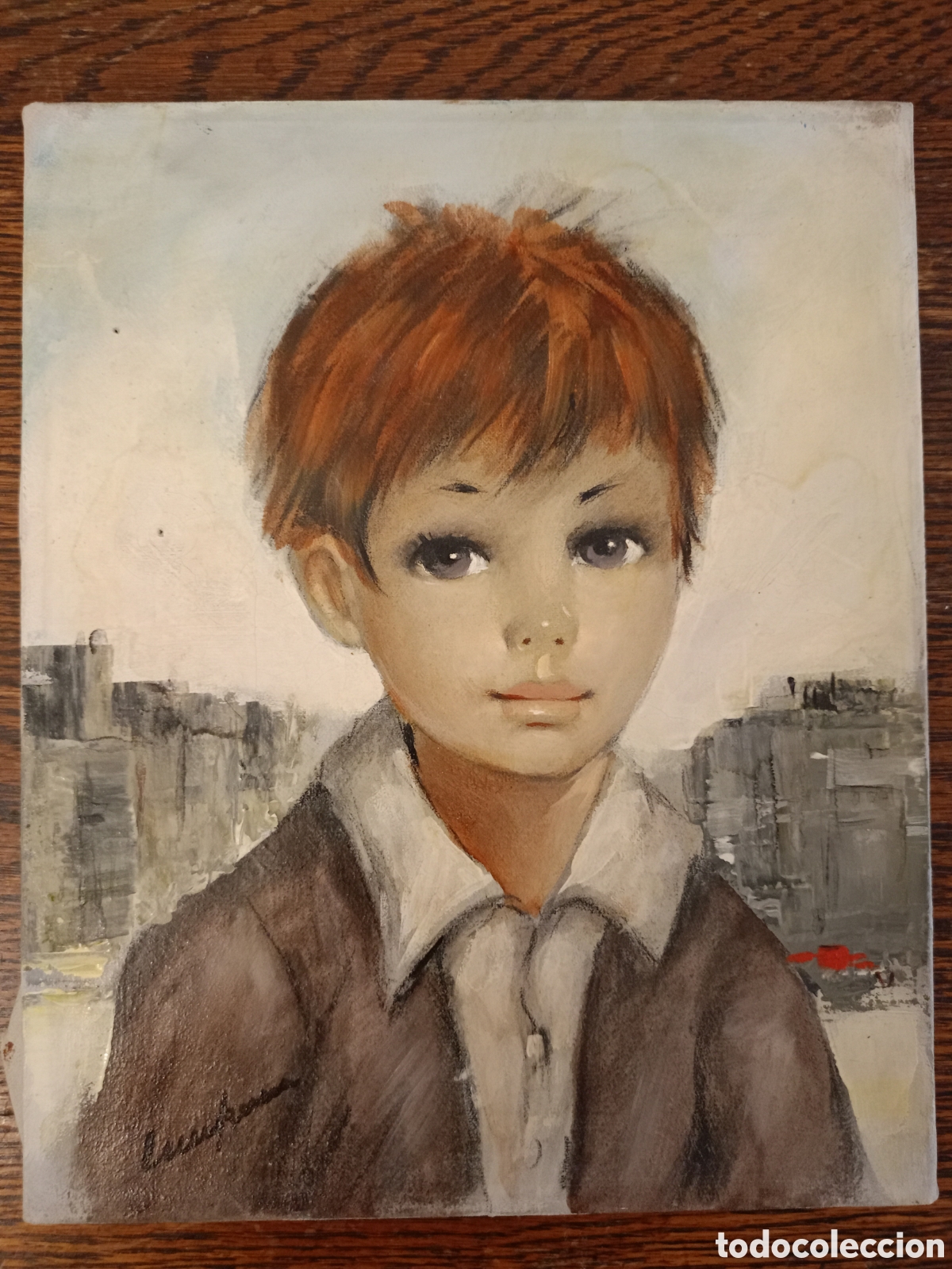 Arte: &Oacute;leo Original de JULES GUSTAVE LEMPEREUR - Serie &rdquo;Ojos Grandes&rdquo; (Big Eyes) - A&ntilde;os 6
