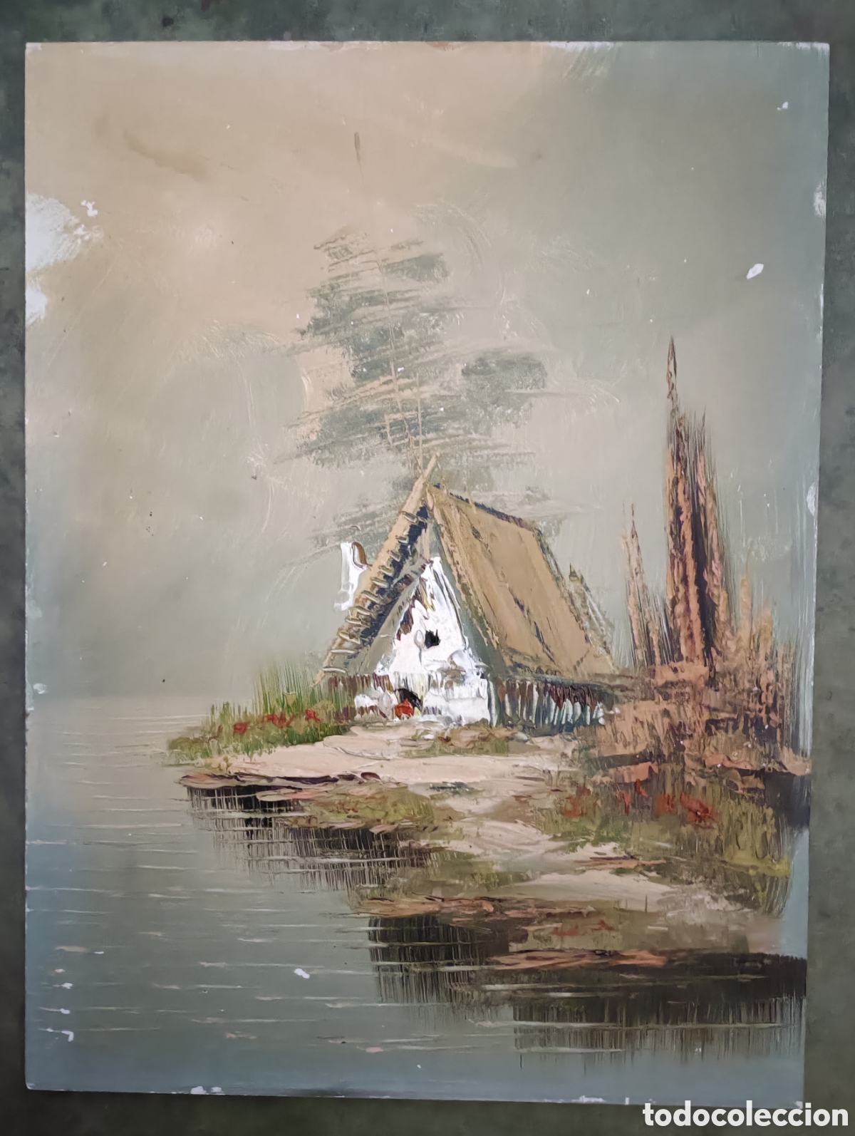 Arte: Cuadro paisaje. &Oacute;leo sobre tablero