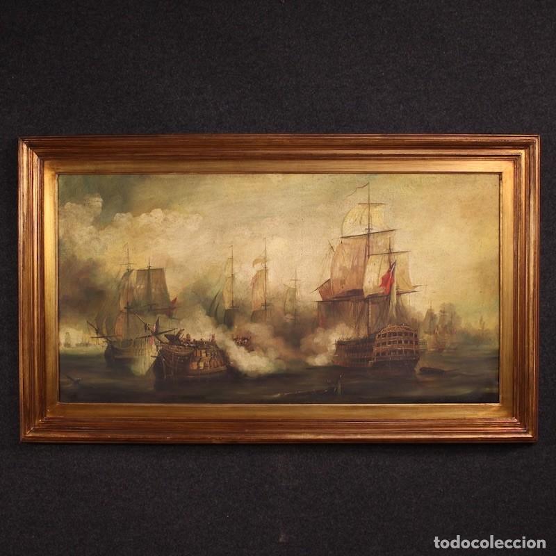Arte: Pintura francesa de paisaje marino del siglo XX, La batalla de Trafalgar.