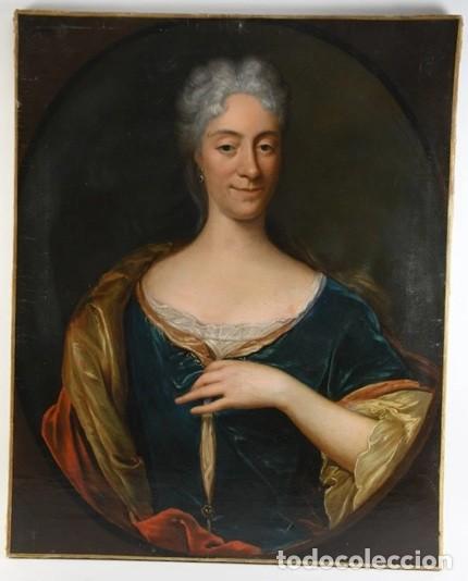 Arte: Escuela Francesa. &Oacute;leo sobre Lienzo. Retrato Marie Anne de Bourbon. Siglo XVIII
