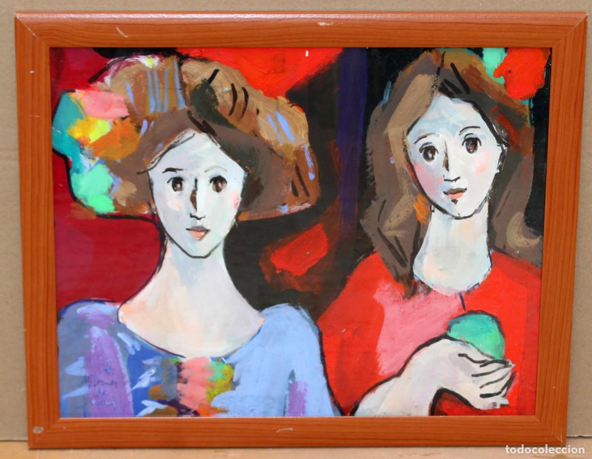 Arte: MIQUEL TORNER DE SEMIR (Santa Pau, Girona, 1938) ACRILICO SOBRE TABLERO. FIGURAS ENTRE COLORES