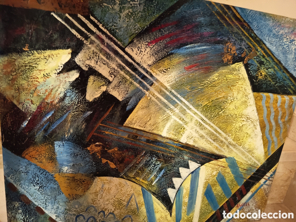 Arte: Abstracto oleo l&iacute;neas suaves - Foto 3