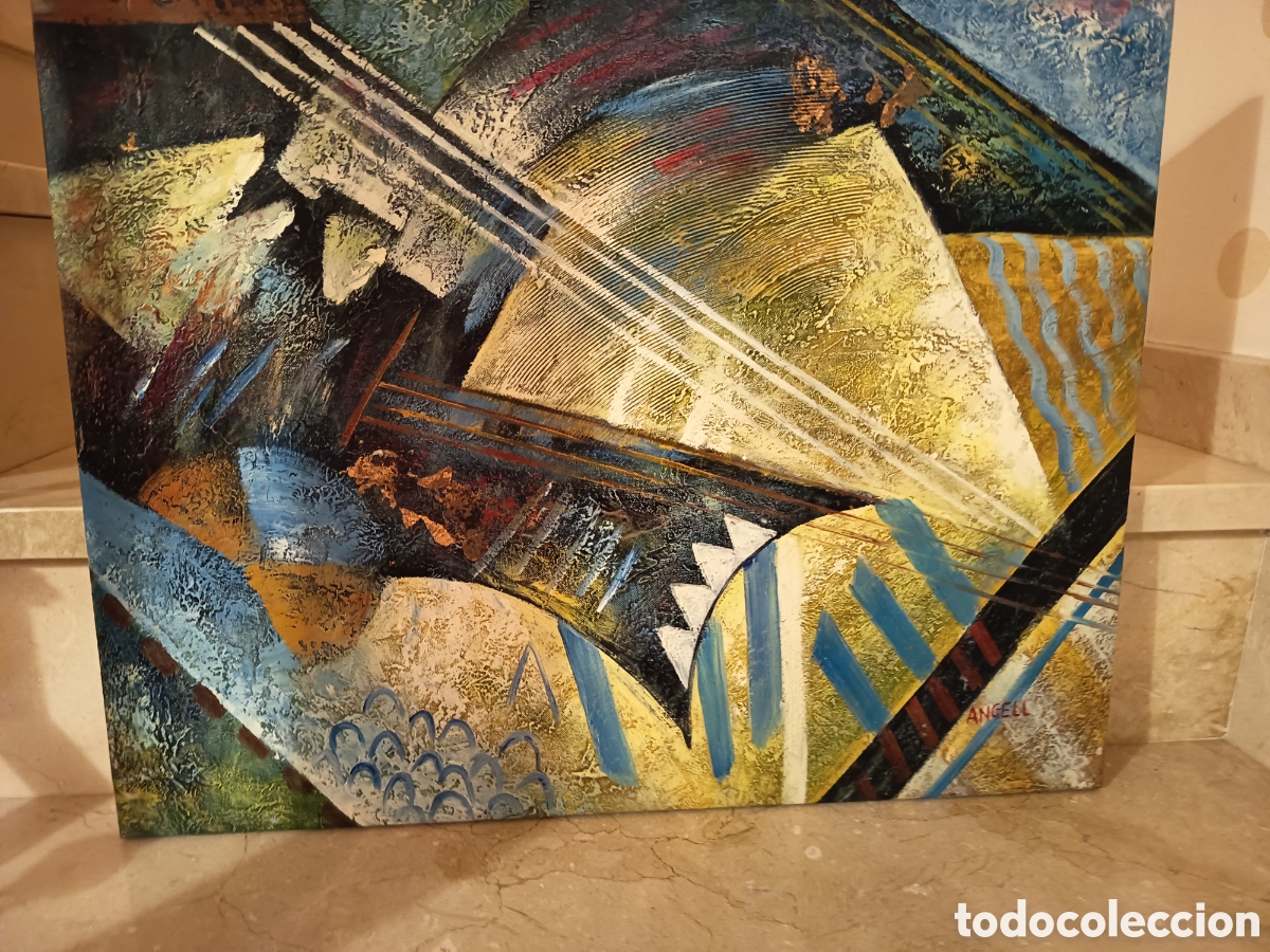 Arte: Abstracto oleo l&iacute;neas suaves - Foto 5