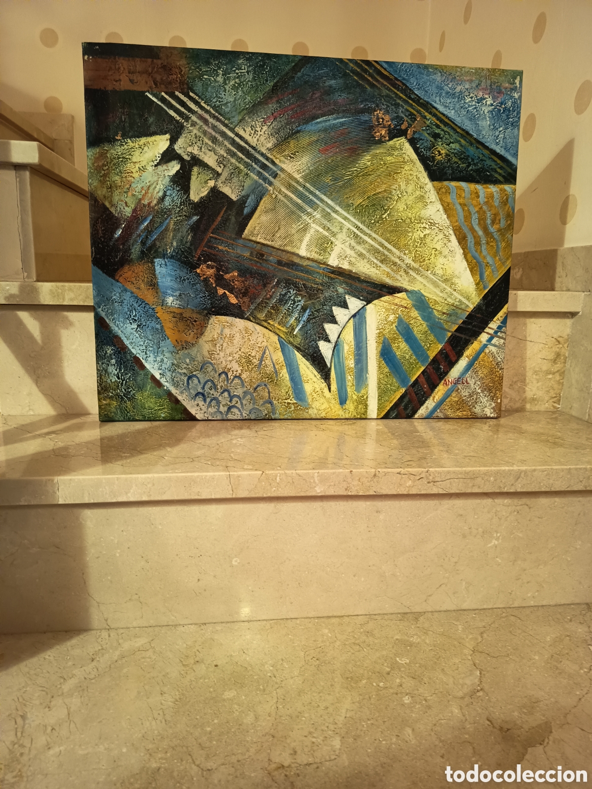 Arte: Abstracto oleo l&iacute;neas suaves - Foto 8