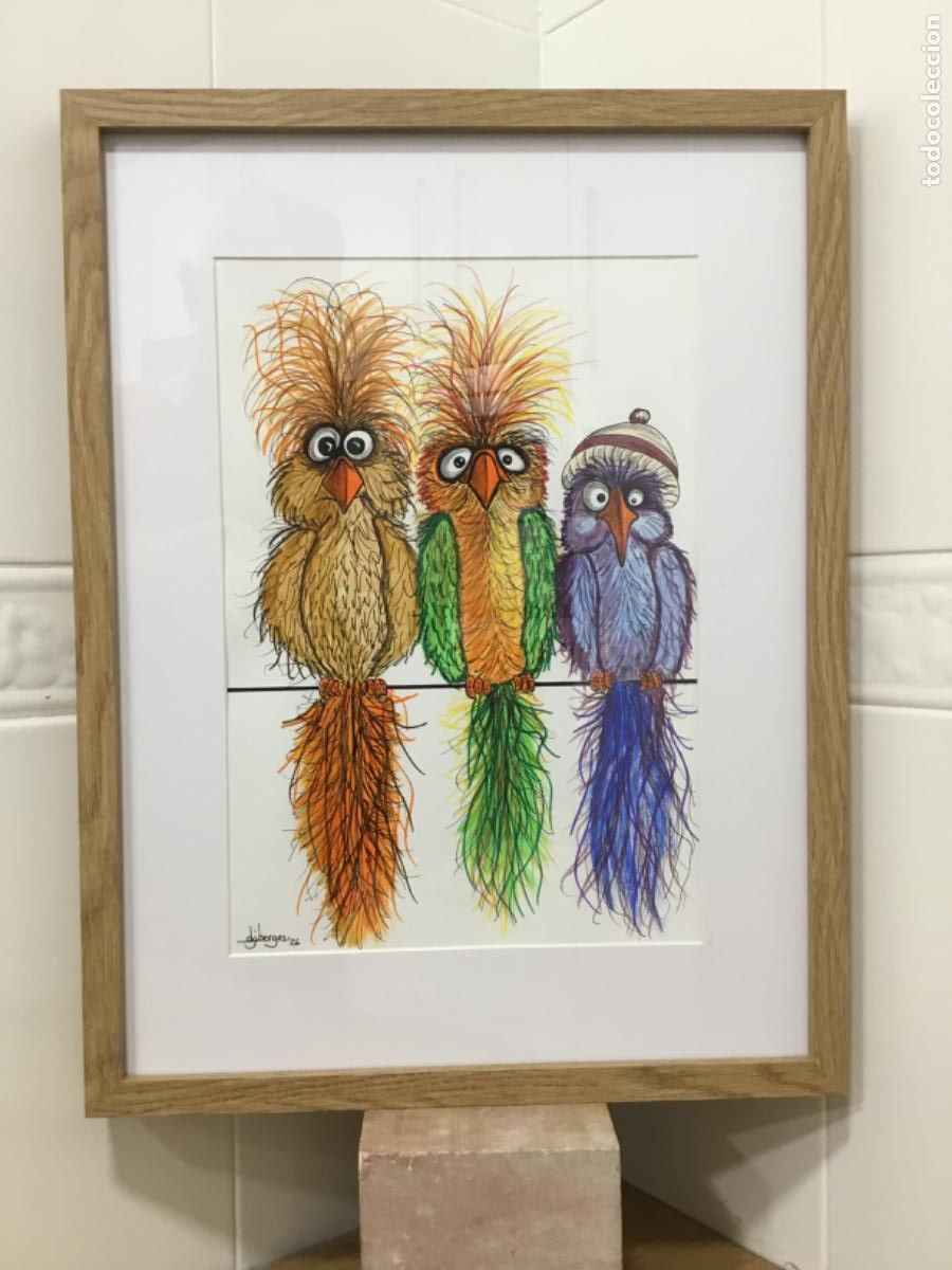 Arte: Selva viva. Acr&iacute;lico y plumilla sobre papel.