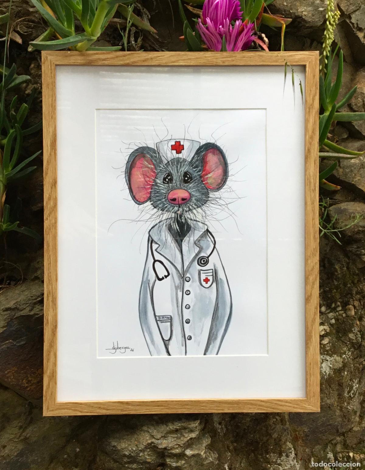 Arte: Doctora coraz&oacute;n. Acr&iacute;lico y plumilla sobre papel.