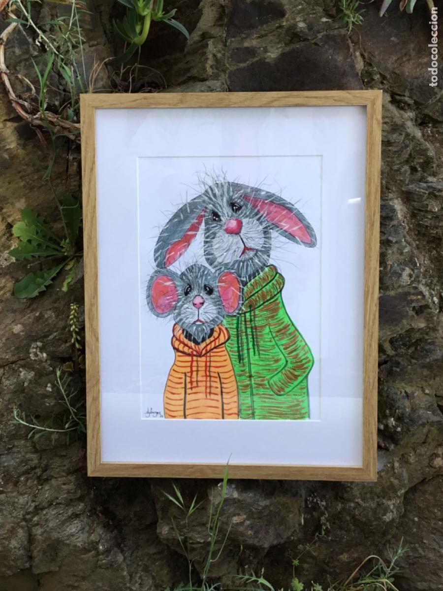 Arte: Amigos ante todo. Acr&iacute;lico y plumilla sobre papel.