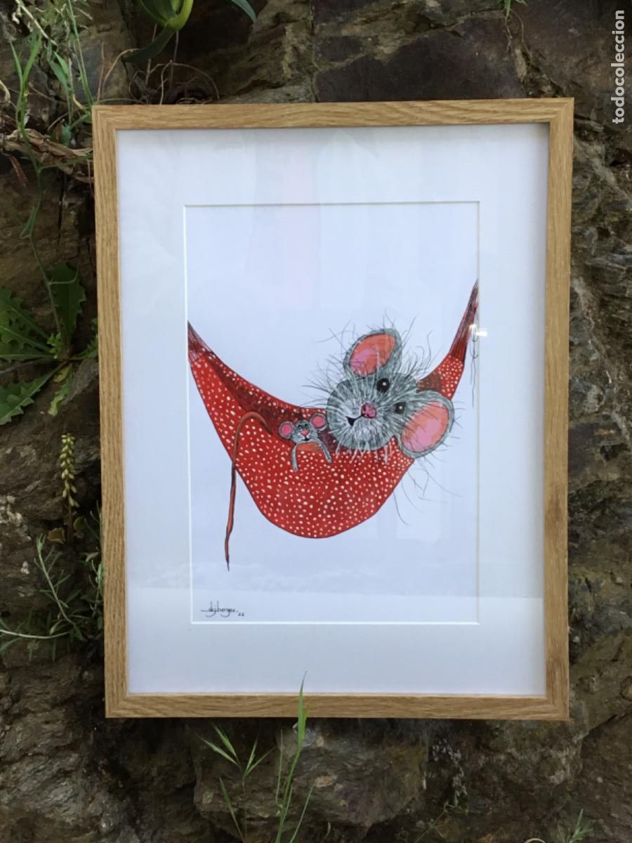 Arte: Momento de descanso. Acr&iacute;lico y plumilla sobre papel.