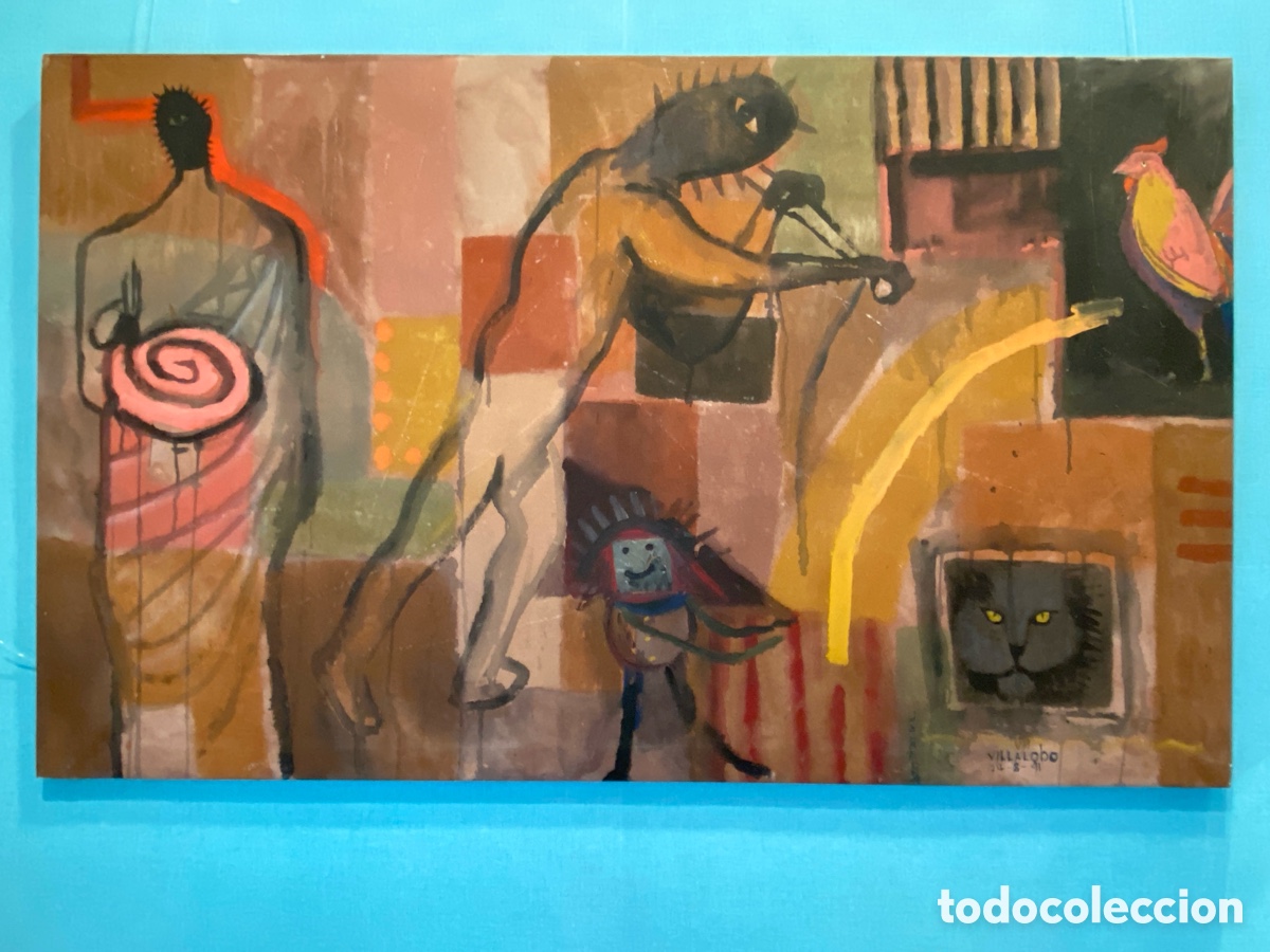 Arte: Nelson VILLALOBO (1956) Tecnica mixta sobre lienzo