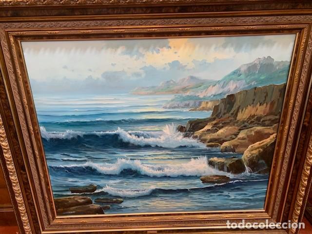 Art: Oleo marina firmado C. Ruiz