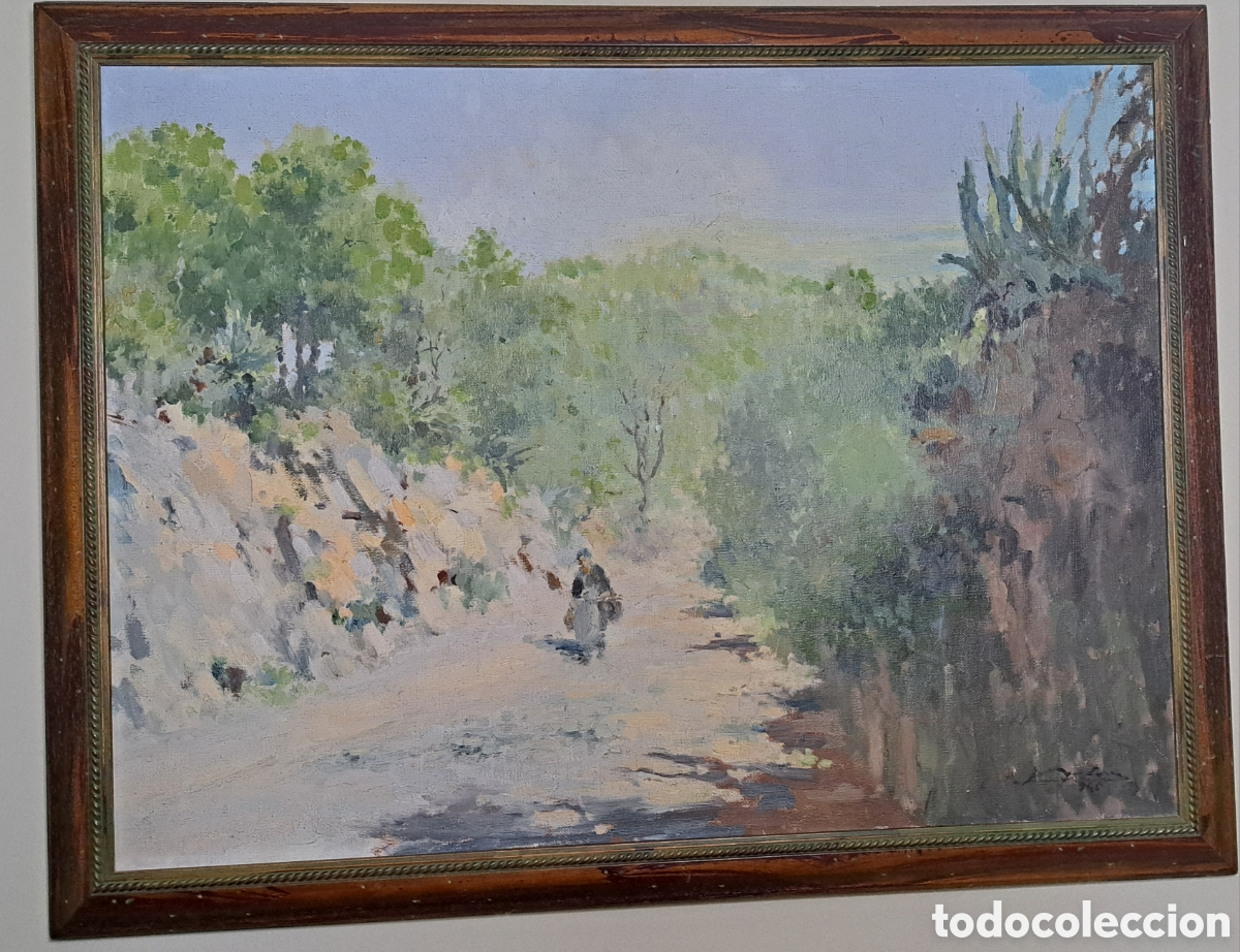 Arte: Cuadro &Oacute;leo sobre lienzo de Josep Aguilera i Mart&iacute;, A&ntilde;o 1945