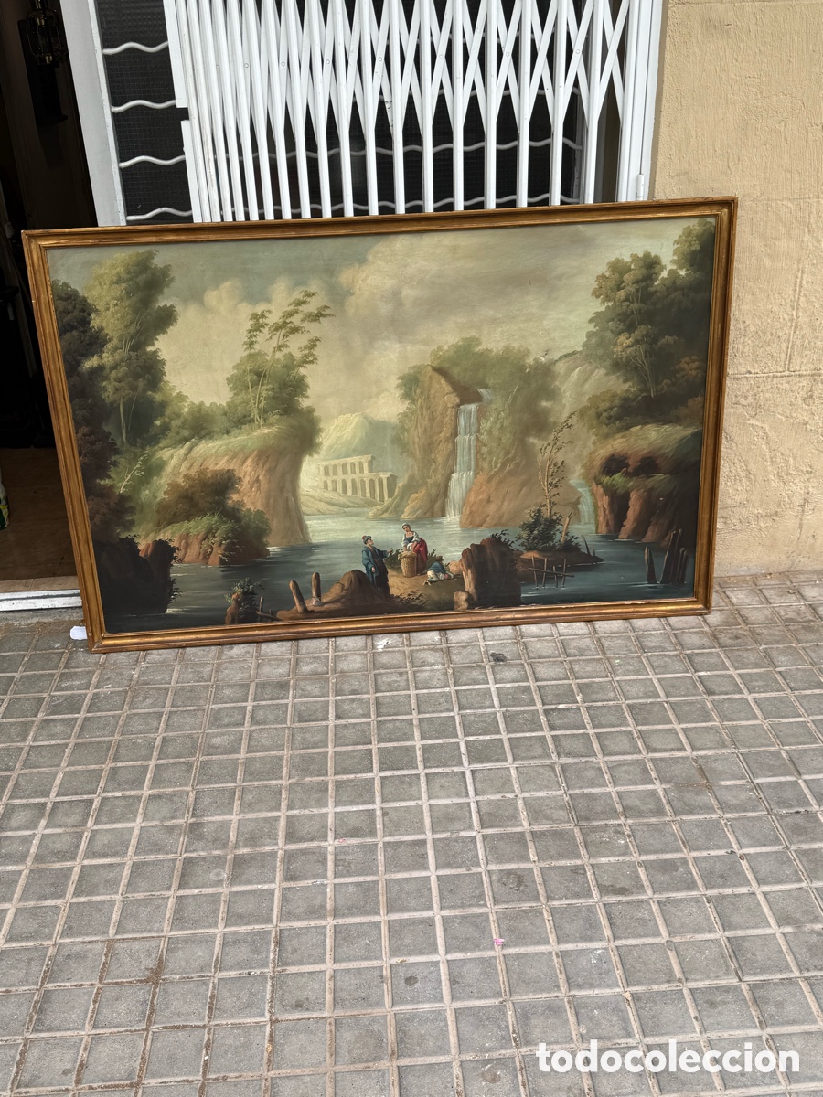 Arte: Gran &Oacute;leo Sobre Lienzo Paisaje Cl&aacute;sico Firmado Gran Formato 167x110 cm