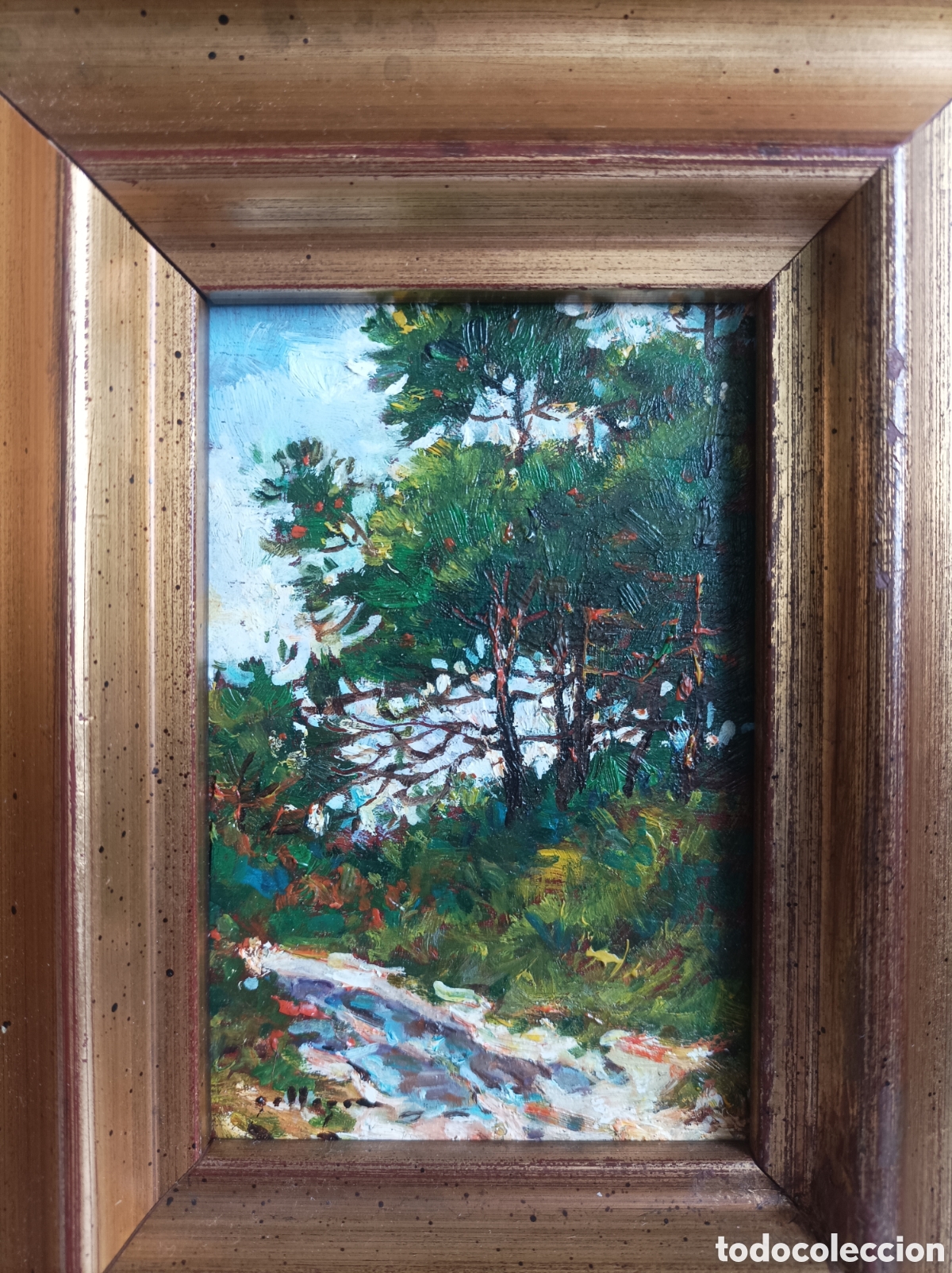 Arte: JESUS GALLEGO. Paisaje asturiano. ASTURIAS. Gij&oacute;n. Oleo