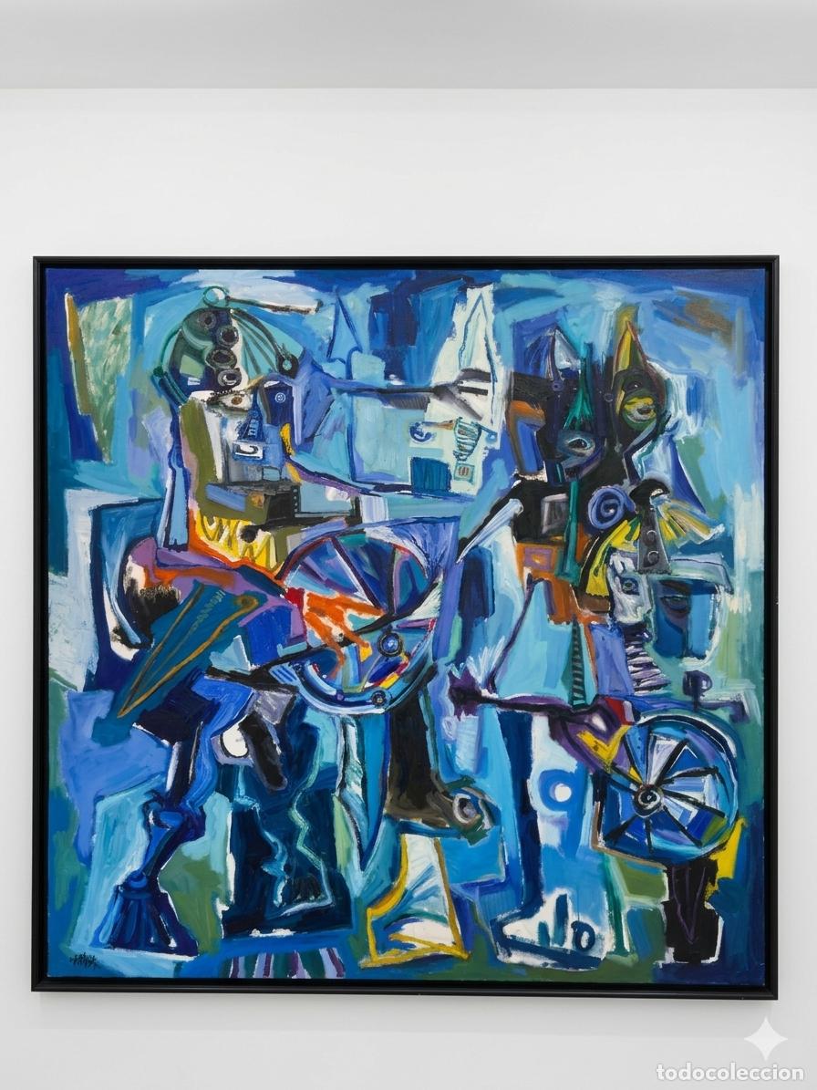 Arte: Mon Montoya - &rdquo;Los Guerreros&rdquo; - &Oacute;leo sobre lienzo (1997) - Gran Formato: 195 x 195 cm