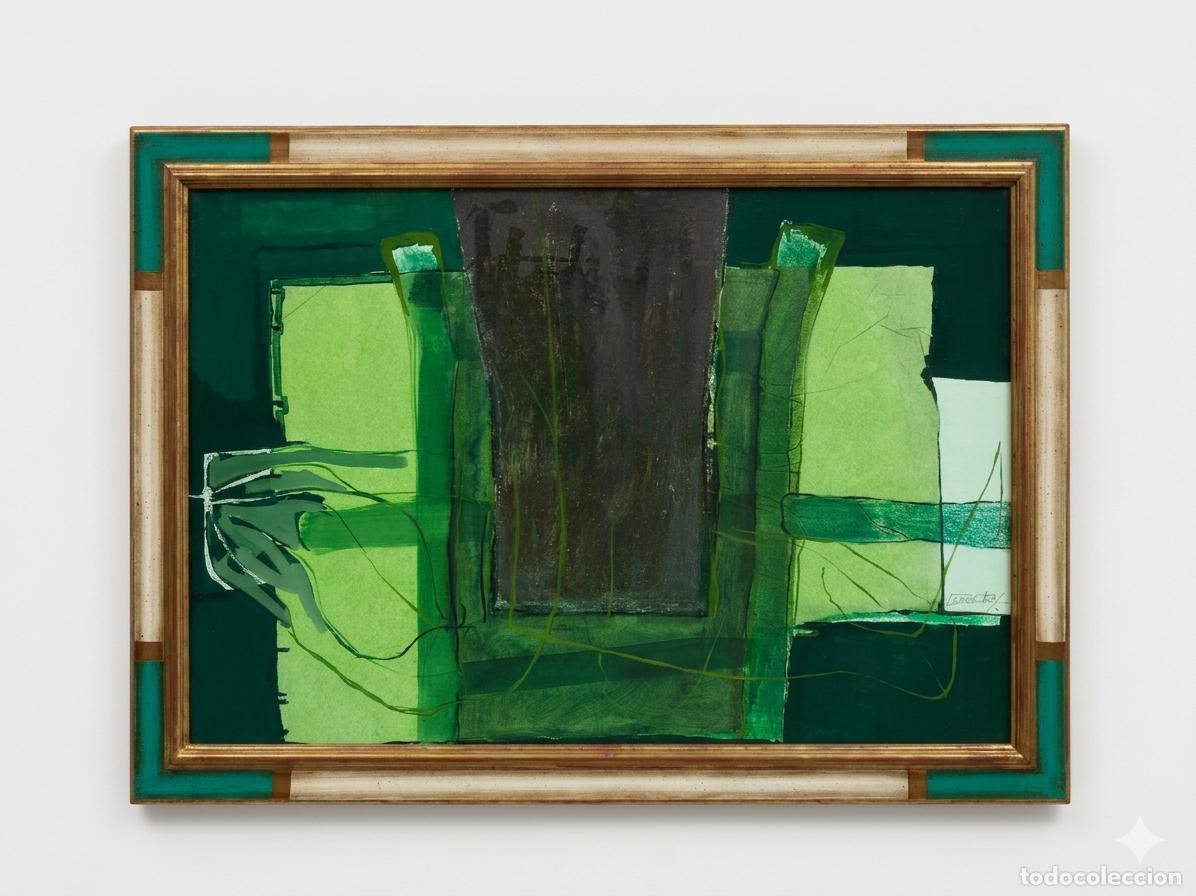 Arte: Pedro Carrasco - &rdquo;Mancha verde II&rdquo; - Dibujo Original - 61 x 92 cm - Estado Inmaculado