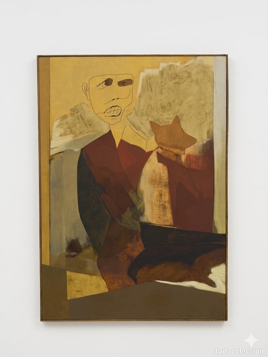 Arte: Eva Cort&eacute;s Borras - &rdquo;Le masque et le Chien 1&rdquo; - &Oacute;leo sobre tabla - 2004 - 155 x 107,5 cm