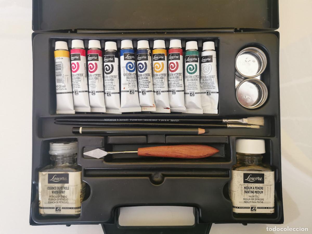 Arte: Estuche de pinturas al &oacute;leo Louvre Lefranc & Bourgeois (10 tubos, medium+ accesorios)