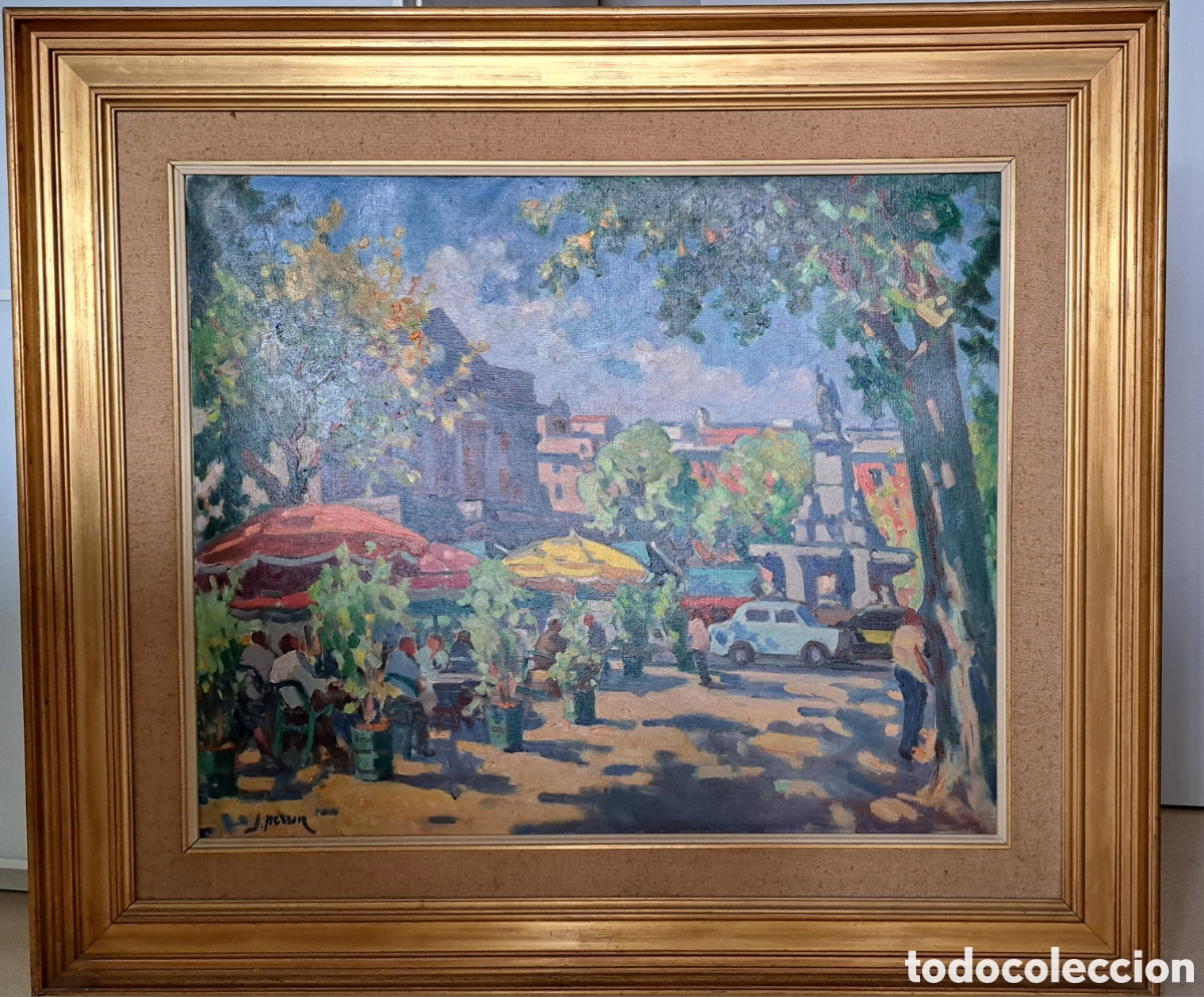 Arte: Cuadro &Oacute;leo sobre tela de Josep Perrin i Baulies (1904&ndash;1984). A&ntilde;o 1970
