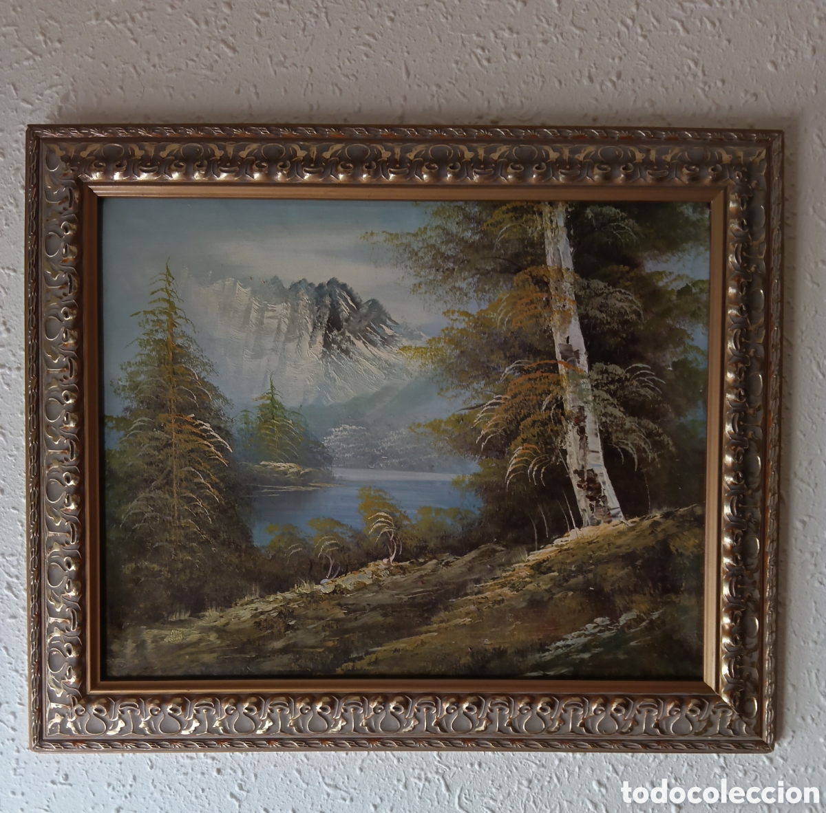 Arte: &Oacute;leo con bonito Marco en Madera de 62 X 52 cm. M&aacute;s cuadros en mi perfil.