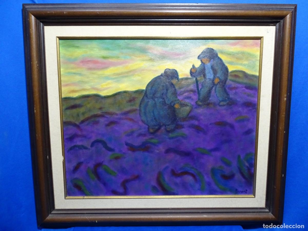Arte: &Oacute;LEO EXPRESIONISTA SOBRE TELA FIRMADO TORRERT. LABRANDO. COLORES VIVOS.